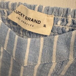Lucky cropped babydoll top linen size xl